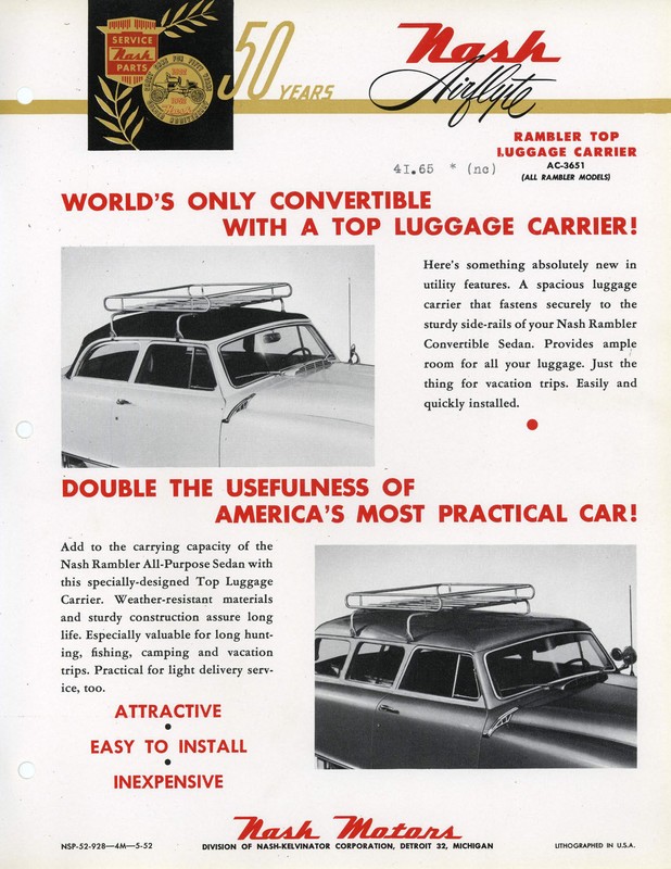 1952 Nash Accessories Booklet Page 34